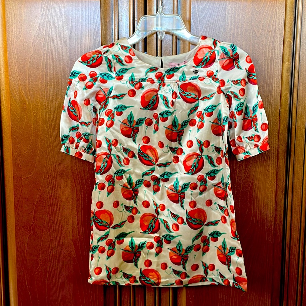 NWT Juicy Couture Kids Peach Print Dress